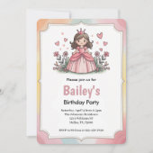 Invitation Jote Fairytale Princess Girl Anniversaire (Devant)