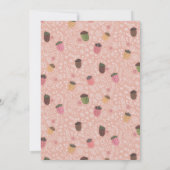 Invitation Jote Fall Pink Acorns fille Baby shower Party (Dos)