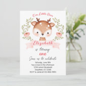Invitation Jote Fawn Woodland Wild Deer fête d'anniversaire (Debout devant)