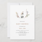 Invitation Jote Fleur sauvage Bunny Tan Baby shower Invitatio (Devant)