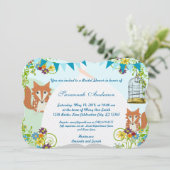 Invitation Jote Fox Bunting Garden Fêtes des mariées Invitati (Debout devant)