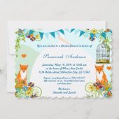 Invitation Jote Fox Bunting Garden Fêtes des mariées Invitati (Devant)