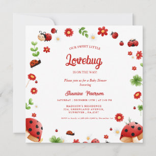 Invitation Jote Garden petit baby shower de coccinelle Invita