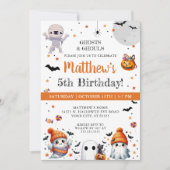 Invitation Jote Ghost Kids Boys Halloween fête d'anniversaire (Devant)