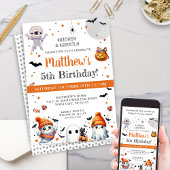 Invitation Jote Ghost Kids Boys Halloween fête d'anniversaire
