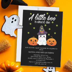 Invitation Jote Ghost Little Boo Presque Baby shower dû
