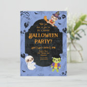 Invitation Jote Halloween Sloth 2 Party (Debout devant)