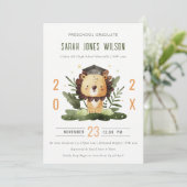 Invitation Jote Kids Lion Foliage Primaire Partie de graduati (Debout devant)
