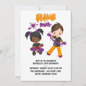 Invitation Jote Kids Slime Party Anniversaire Photo (Devant)