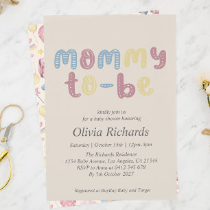 Invitation Jote Maman Boho Pour Être Baby shower
