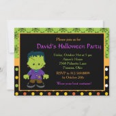 Invitation Jote Monster Boy Halloween Costume Party (Devant)