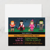 Invitation Jote Monsters Enfants Halloween Costume Party (Devant / Derrière)