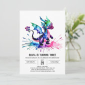 Invitation Jote Online Dragon Digital Girl Anniversaire (Debout devant)