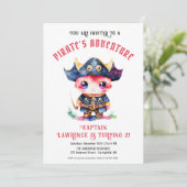 Invitation Jote Petit Pirate Boy Red Anniversaire (Debout devant)