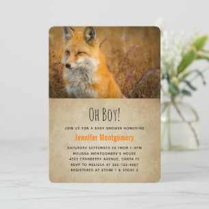 Invitation Jote Red Fox Wilderness Nature Photo