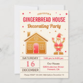 Invitation Jote Rustique Maison de pain d'épices Décoration (Devant)