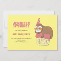 Jote Sloth dormant sur Cupcake Anniversaire de enf