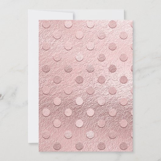 Invitation Jote Stock Rose Fête des mariées Bar (Dos)