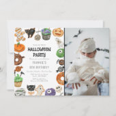 Invitation Jote Trick Ou Treat Halloween Photo Anniversaire (Devant)