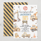 Invitation Jote Yellow Boys Construction sale 3ème anniversai (Devant / Derrière)