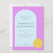 Invitation Jouer Bright Pastel Colorful Graduation Party (Devant)