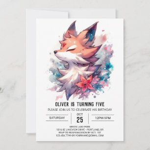 Invitation Jouer Custom Fox Anniversaire