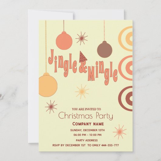 Invitation Jouer et mélanger la fête de vacances (Devant)