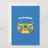 Invitation Jouer et sauter bleu et rouge (Dos)