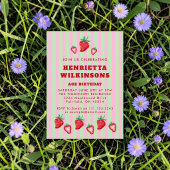 Invitation Jouer Haus Maximalisme Anniversaire Fraise