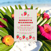 Invitation Jouer Haus Maximalisme Anniversaire Fraise
