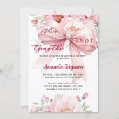 Invitation Jouer le noeud de flancs d'arc rose Fête des marié (Devant)
