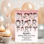 Invitation Jouer Pink Marshmallow Chocolate Sleepover Party
