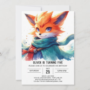 Invitation Jouer Renard de Bohême Anniversaire