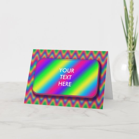 Invitation Jouer Vavy Psychedelic Neon Blank (Devant)