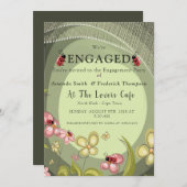 Invitation Jouer Vert & Lady-bird (Devant / Derrière)