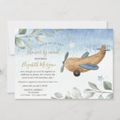 Invitation Jouet d'avion Baby shower virtuel par courrier (Devant)