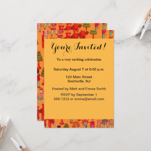 Invitation Jouet de Noël vintage Enfants jouent