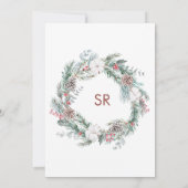 Invitation Jouet d'ours mignon à thème hivernal, art aquarell (Dos)