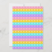 Invitation Jouet Fidget Pop Arc-en-ciel Pastel pour Anniversa (Dos)