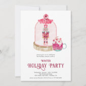 Invitation Jouet Soldier Aquarelle Hiver Fête de saison (Devant)