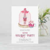 Invitation Jouet Soldier Aquarelle Hiver Fête de saison (Debout devant)