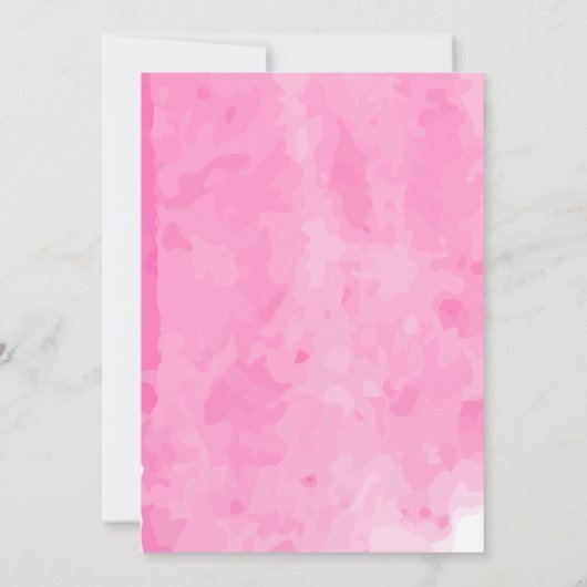 Invitation Jouets d'aquarelle rose mignon | Baby shower bébé  (Dos)