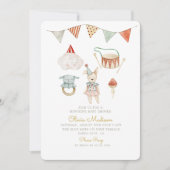 Invitation Jouets de champignons de bois Baby shower Whimsica (Devant)