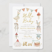 Invitation Jouets de champignons de bois Baby shower Whimsica (Devant)