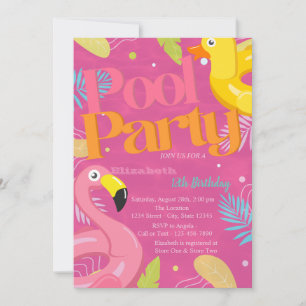 Invitation Jouets de fête tropicale pour anniversaire