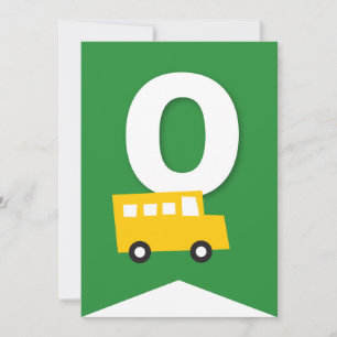 Invitation Jouets de garçons Transport Bonne bannière de fête