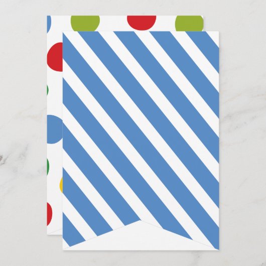 Invitation Jouets de garçons Transport Bonne bannière de fête (Devant / Derrière)