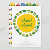 Invitation Jouets de garçons Transport Bonne bannière de fête (Devant / Derrière)