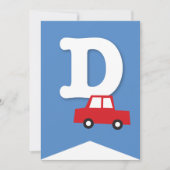 Invitation Jouets de garçons Transport Bonne bannière de fête (Devant)