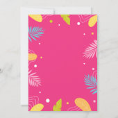 Invitation Jouets de la piscine Baby shower Feuille rose (Dos)